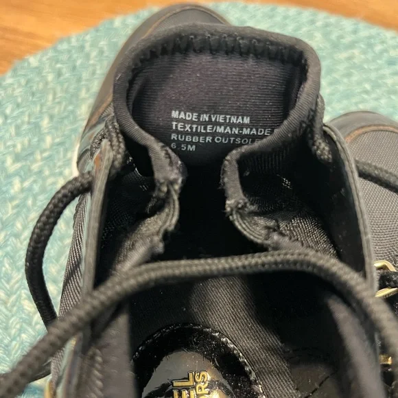 Michael Kors Black and Gold Accent Sneakers - Picture 9 of 12